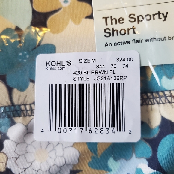 SO | Junior's Crossover Biker Shorts in Blue Floral sz Various - Picture 6 of 10